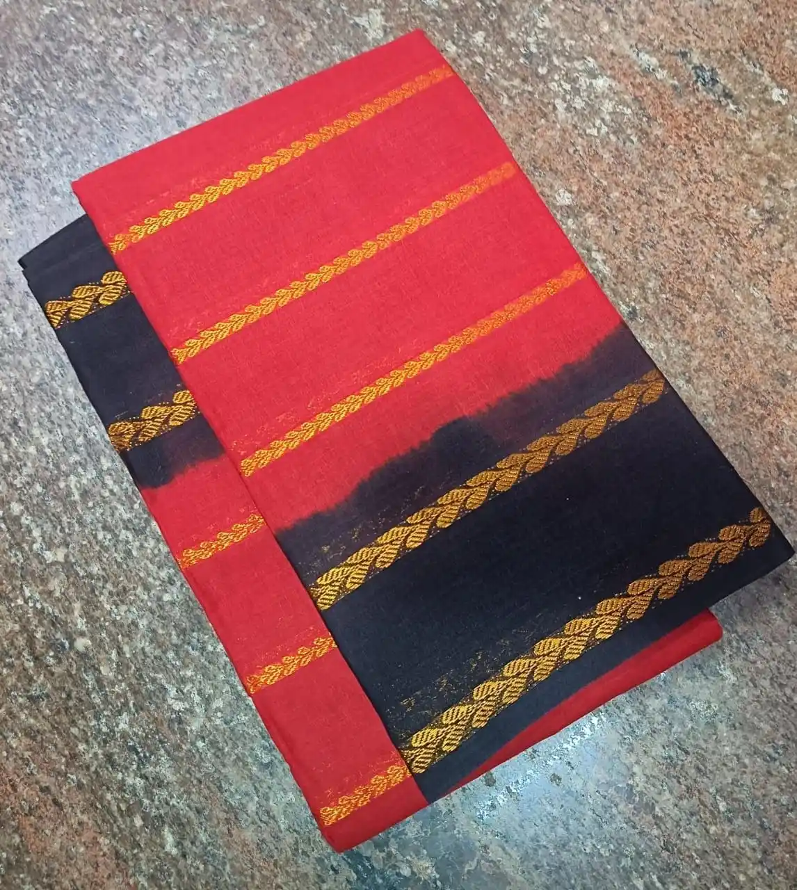Sungudi Cotton Saree - Sky Blue
